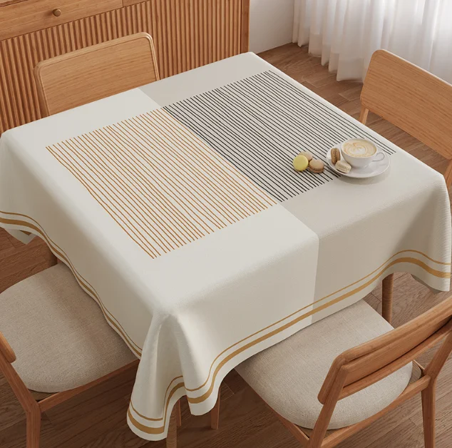 M2081 Square table tablecloth  Oil proof and waterproof  Free from washing and scalding  Table linen  Square tablecloth