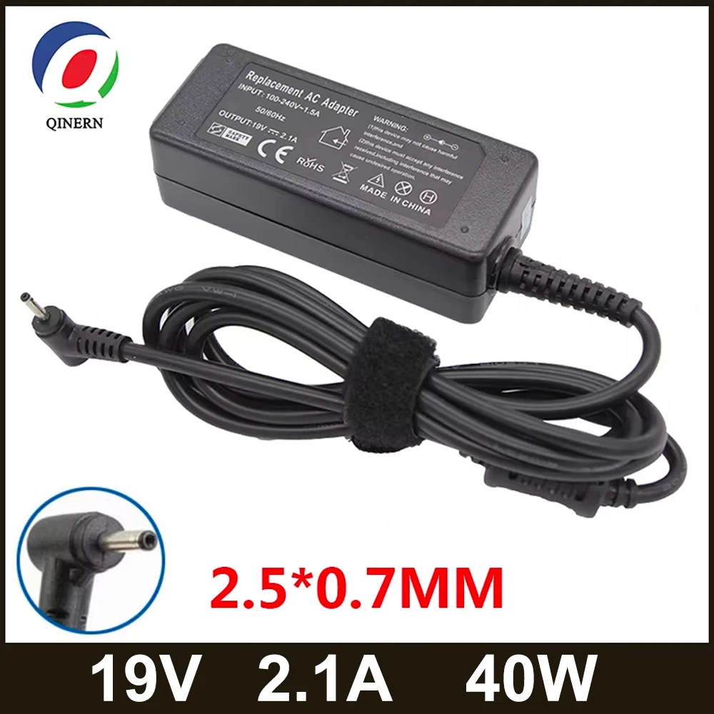 19V 2.1A 40W 2.5*0.7mm Laptop Charger Adapter For ASUS Eee 1001PX B D 1005HA B E 1001PQD 1015PX 1008 HA X101CH 1201 1025 1215B