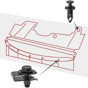 Autokörperschrauben und Nussclips in einem M6 -Befestigungsschrauben für Nissan Tiida Qashqai J11 J10 Juke Versa Kicks 2 Skyline 10 Hauptverkäufe Nissan Versa - №6