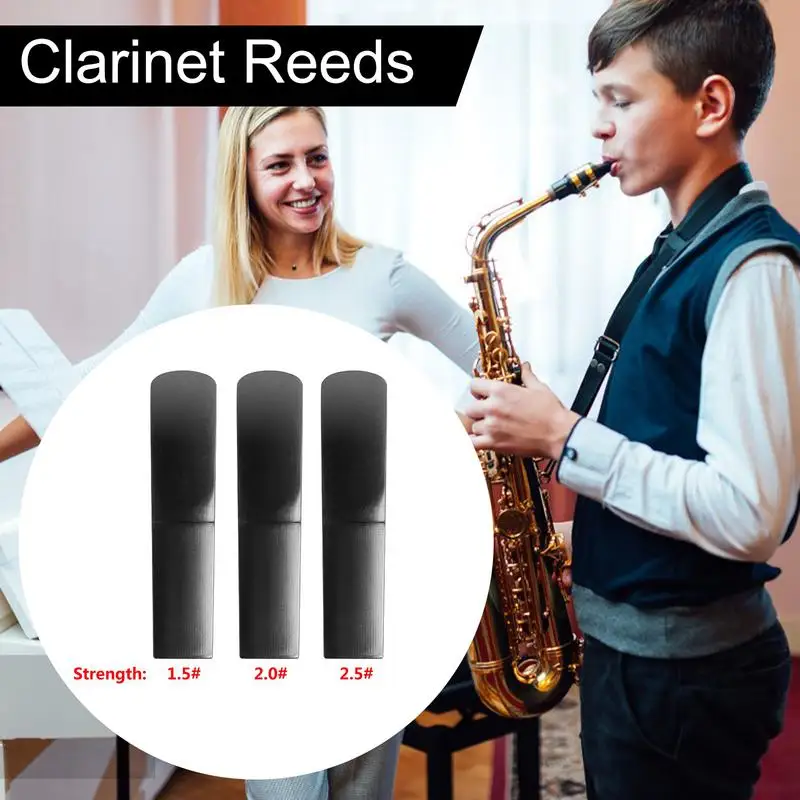 Synthetic Reeds Tenor Saxtenor Precise Cut Alto Sax Reeds 3 Pieces U-Shape Saxophone Reeds For Students Intermediate And