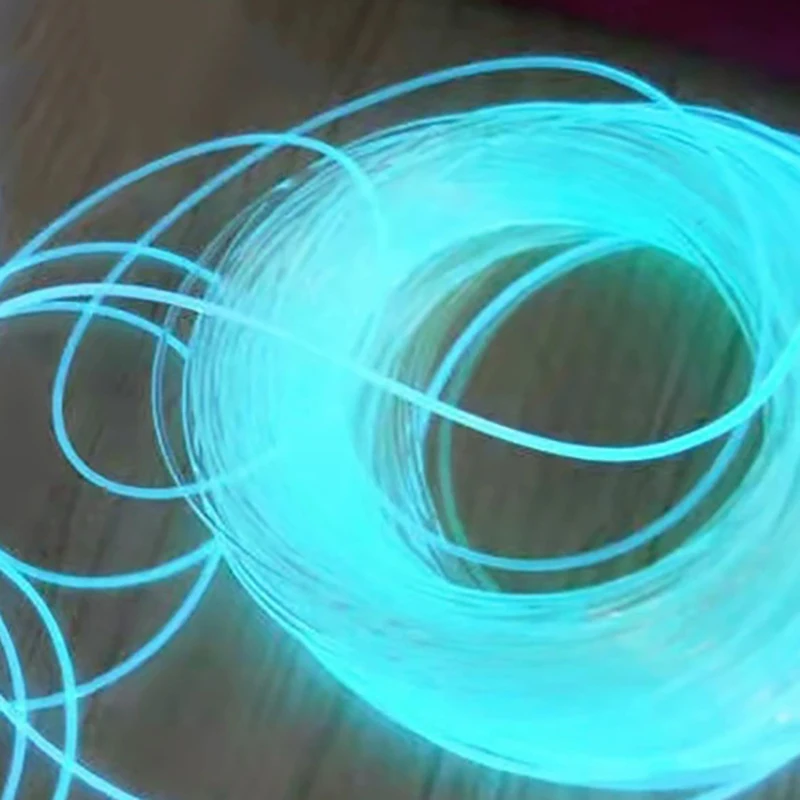 1Roll 5M Transparent Side Glow Plastic Pmma Fiber Optic Cable Solid Core Optic Cable Diameter 1.5/2/3/4/5MM