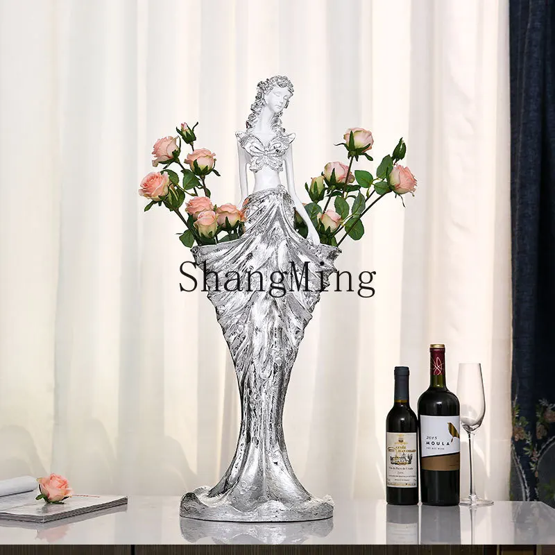 

CL beautiful woman vase home creative character decoration living room dining room TV cabinet window decoration art ornament