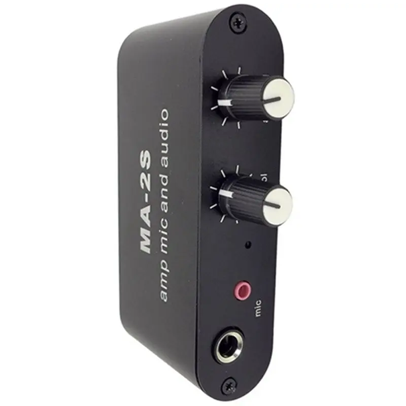 DTB7 MA-2S Microphone Preamplifier Dynamic Condenser Music Audio Mixer EU Plug 5-12V with 3 Output for Ports for Studio