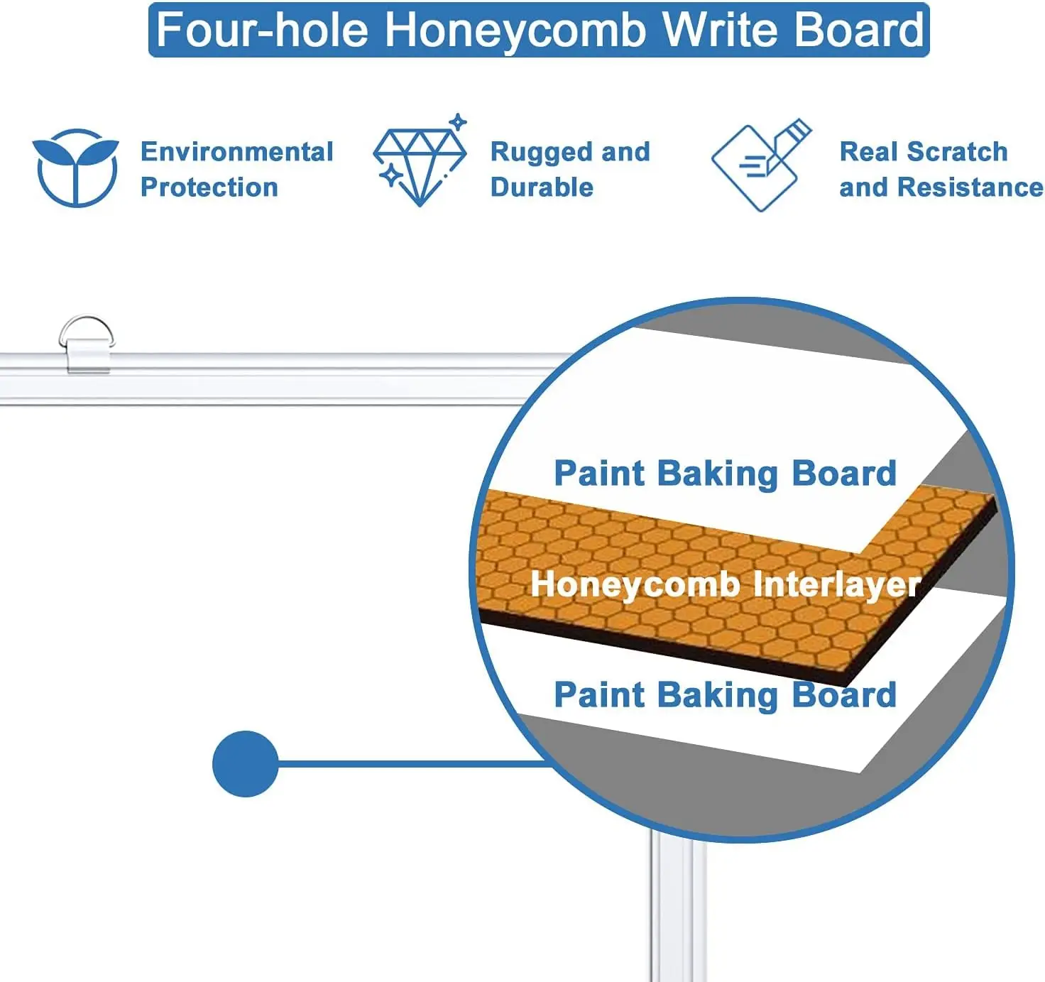 Large Magnetic Whiteboard 48x36 Inch Foldable Aluminum Frame Dry Erase Board for Wall Home Office Classroom