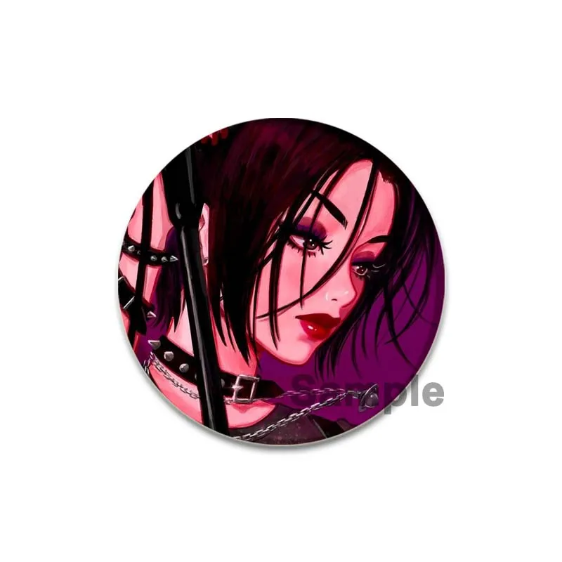 GérGift-Broche classique Anime Nana, épinglettes, badge rond en fer blanc de dessin animé pour sac à dos, vêtements, accessoires de chapeau, bijoux