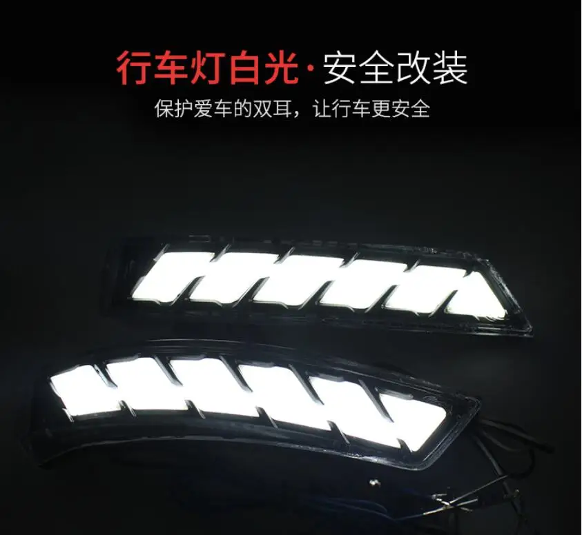 Dynamic Car Styling For Focus Mirror Light 2012 2013 2014 2015 2016 2017 2018y,2015 Kuga Bumper Lamp Focus LED DRL Daytime Light