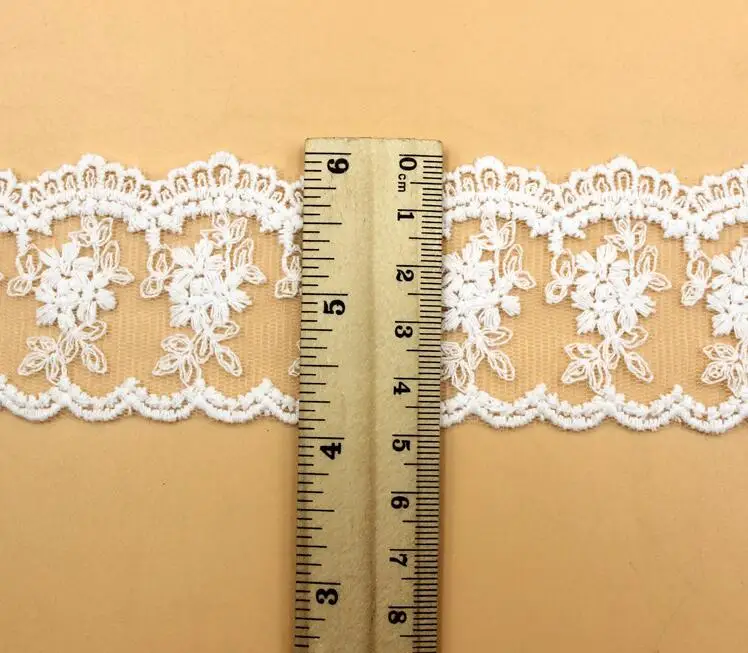 15 Yards/Lot ,DIY Hand Sewing Materials Accessories Lace Wide 4.5cm Cotton Embroidery.RS1365