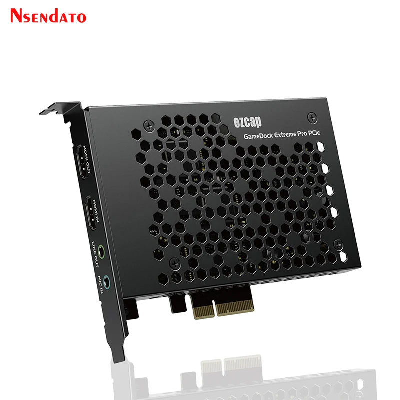 Ezcap406 GameDock Extreme Pro PCIE 4K HDMI Gen2 Video Game Capture Grabber Card Recorder for Live Streaming Laptop PC DSLR Camer