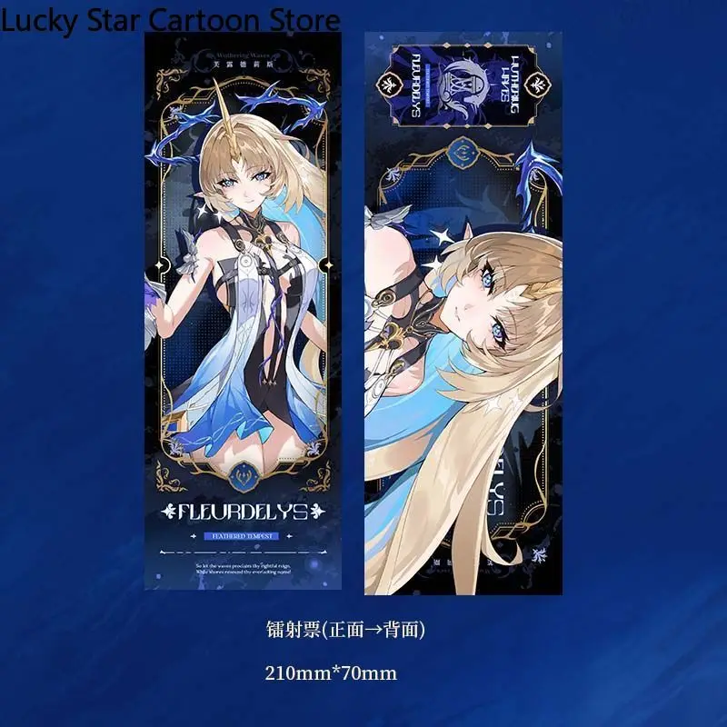 Wuthering موجات Cartethyia الاكريليك حامل نموذج زخارف مكتب تأثيري لعبة الدائمة علامة شارة اللون ورقة الليزر تذكرة أنيمي هدية