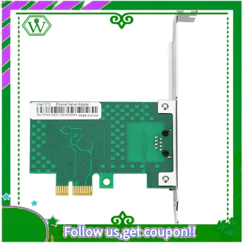 Reliable-PCI Express Network Card PCIE X1 To RJ45 Gigabit Ethernet Network Adapter For  I210 Chip 1000Mbps PXE Network Card