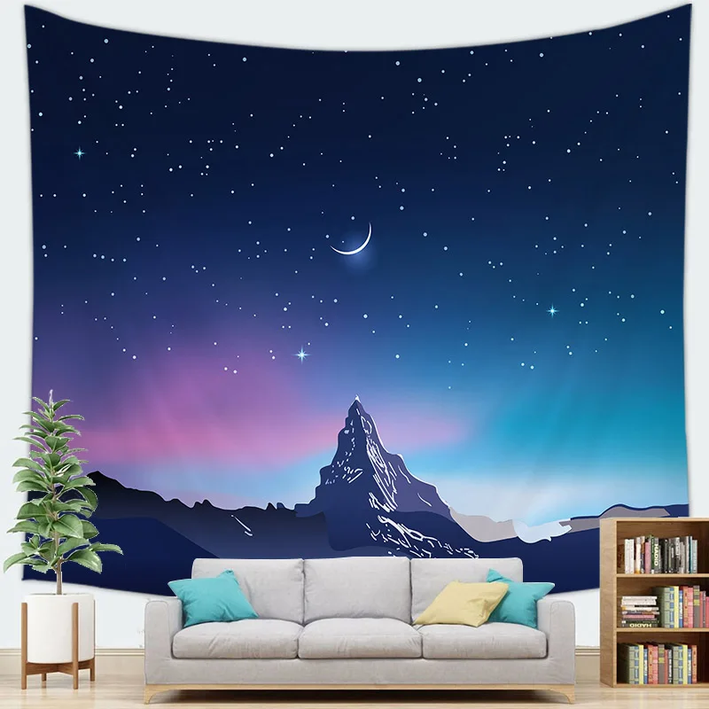 Night Sky Aurora Tapestry Wall Hanging Aurora Tapestry Wall Hanging Party Home Decoration Background Aurora Tapestry