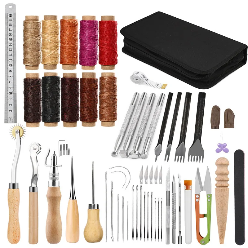 Leather Sewing Kit Craft Tool Kit Hand Sewing Sewing Needle Awl Combination Needle and Thread
