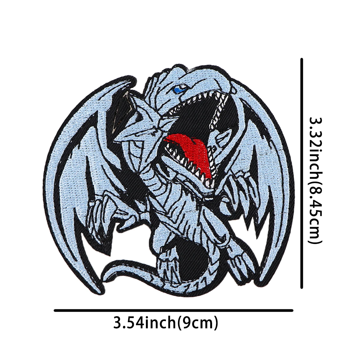 Japanese Anime Game Blue Eye White Dragon Clothes Badges Iron On Patches Appliques Embroidered Stripes for Clothes Jacket Jeans