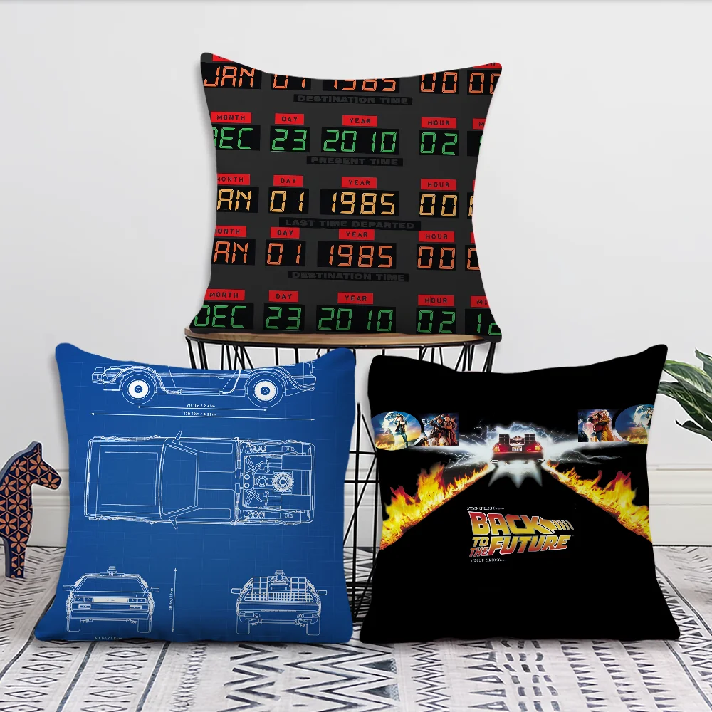 Classic Film B-Back To The Future cushion Sofa Living Room Bedroom Headboard Backrest Cushion Square Cushion Nap Time Pillow Cas