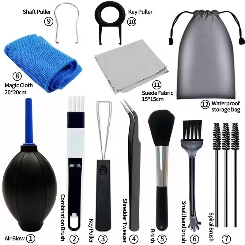 Multi‑Size Electronic Cleaning Tool Kit 4/6/8/10/12Pcs Keyboard Camera Laptop Phone Crevice Brush Cleaner Set for Home Office De