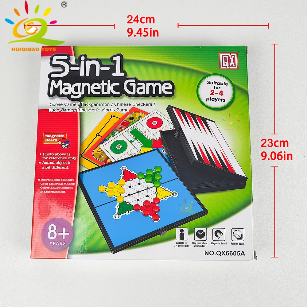 Nuovo gioco da tavolo magnetico 5 in 1 Giocattoli da tavolo Design a doppia faccia Cinque giochi Giochi di società Giochi sociali Giocattoli Regali per bambini adulti