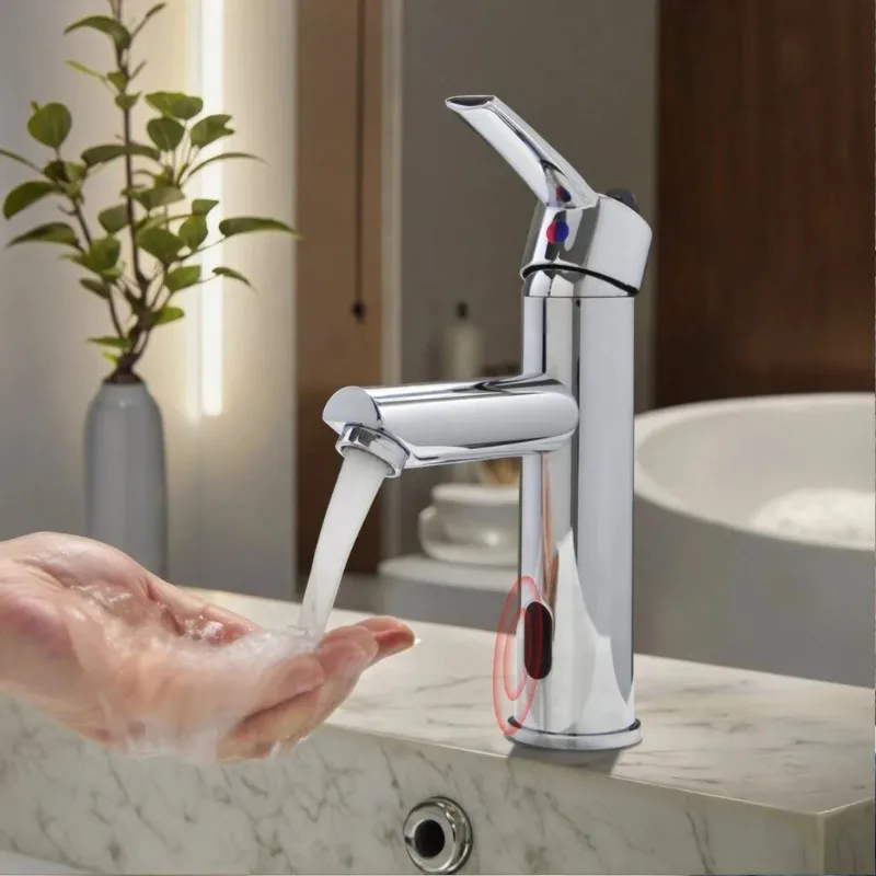 

Zc новый латунный автоматический сенсорный смеситель для раковины в ванной комнате, современный смеситель с сенсорным смесителем для раковины