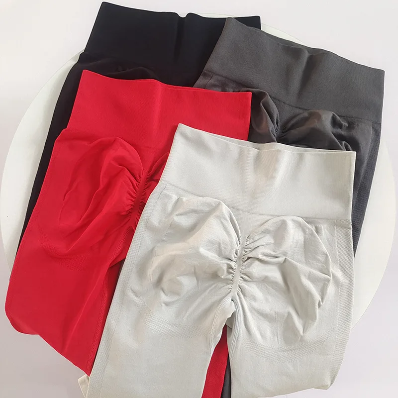 

Женские высокоэластичные быстросохнущие облегающие леггинсы с завышенной талией, контролем живота, подтягивающие ягодицы персикового цвета для бега/йоги/фитнеса