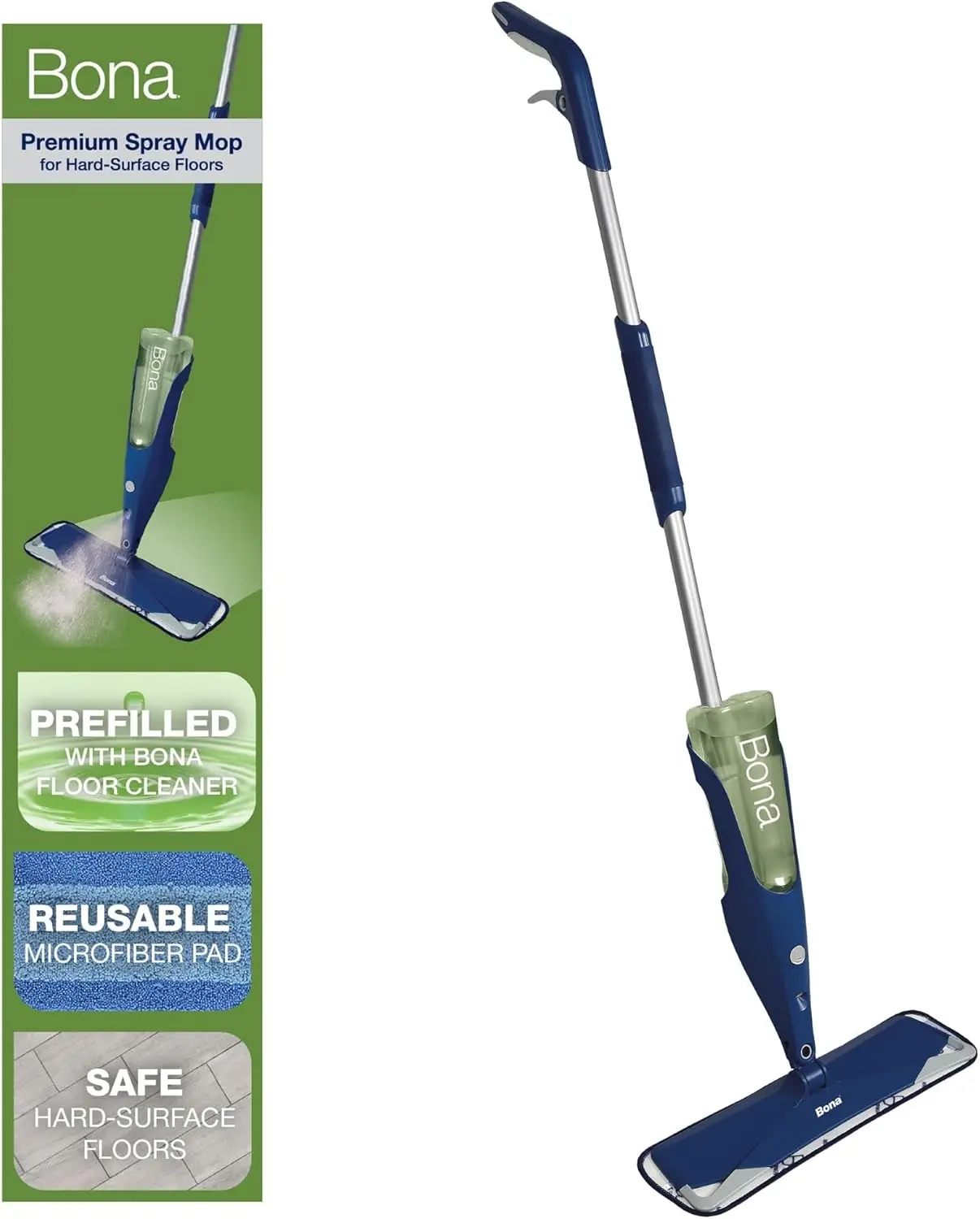 

Premium Spray Mop for Stone, Tile, Laminate & Vinyl Floors with Washable Microfiber Pad
