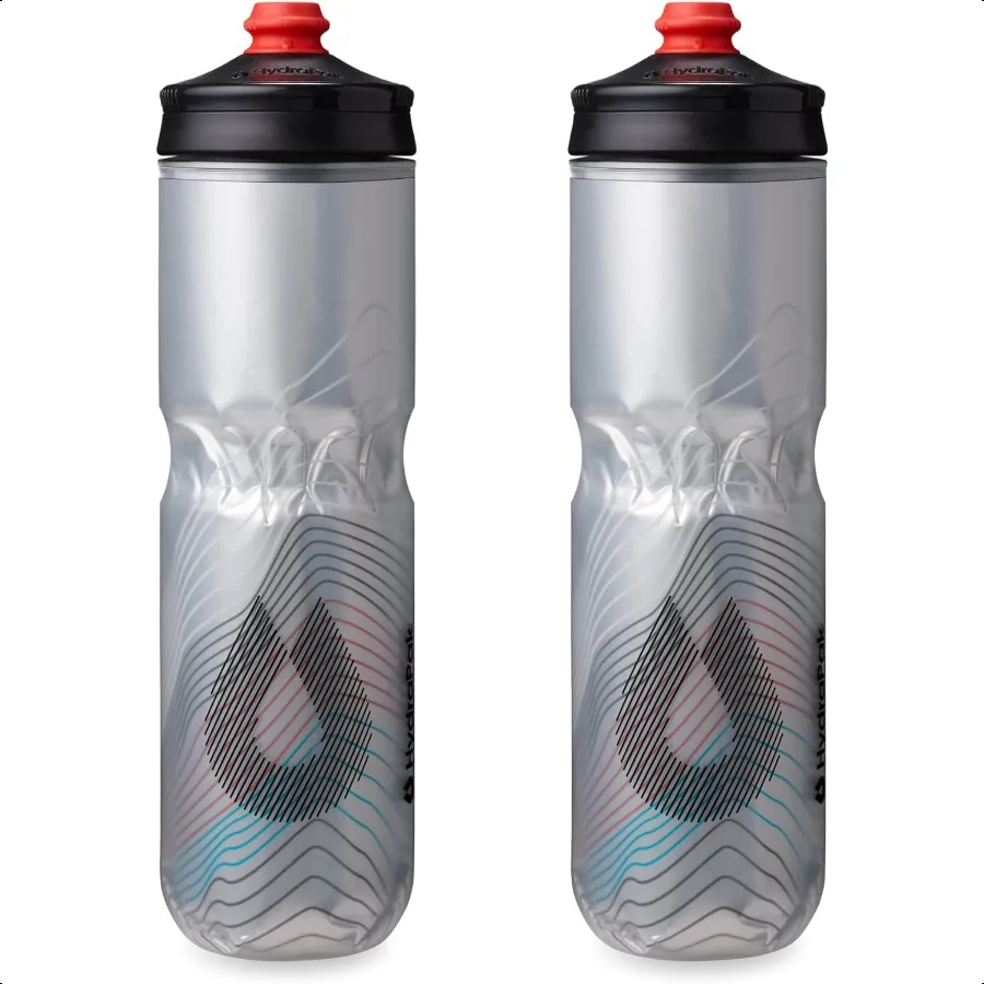 

HydraPak Polar Surge Insulated Bike Water Bottle 2Pack 20oz or 24oz High Flow Fits Most Bike Cages For Cycling Sports