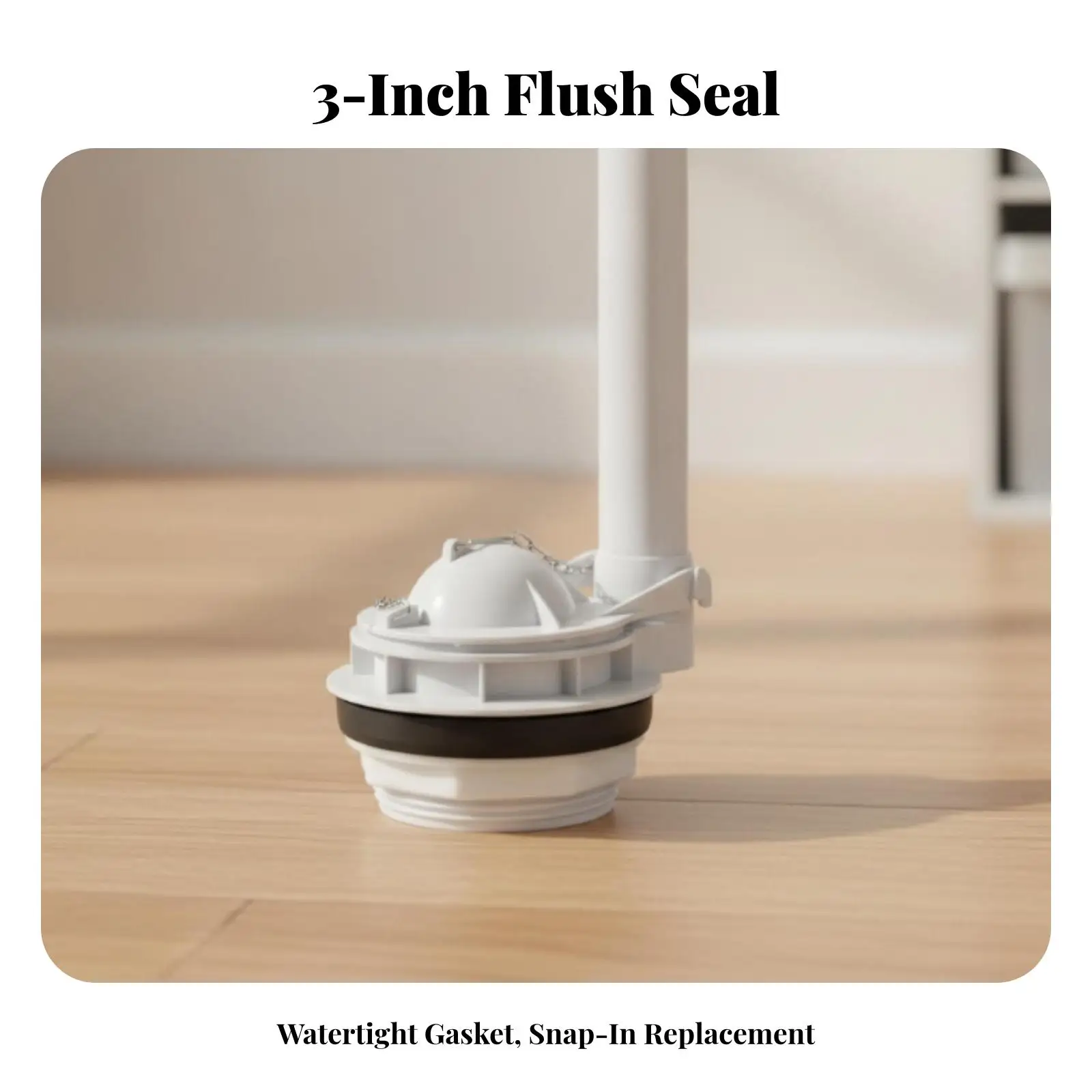 Toilet Cistern Drain Valve Split Flapper Style Replacement for Universal Toilet Repair Kit with Chain Link Top