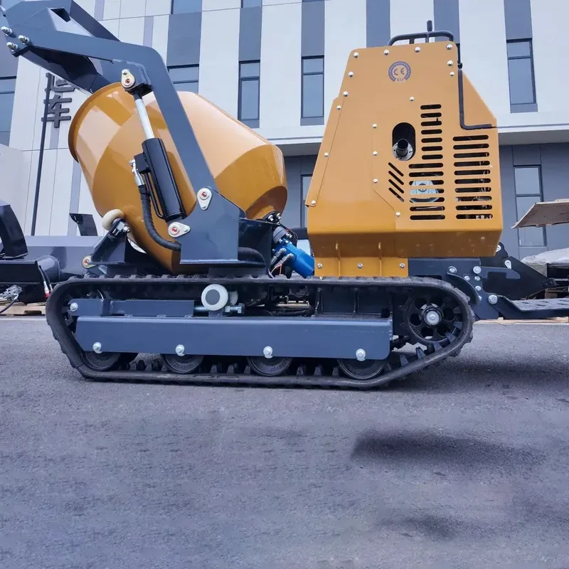 Crawler Cement Concrete Mixer Mortar Mixing Machine with Dump Truck Function