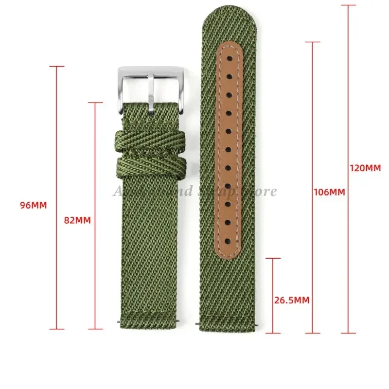 18mm 20mm 22mm Nylon Canvas Watch Strap Men Women For Samsung For Huawei For Omega For Seiko Quick Release Bracelets Accessories image 2