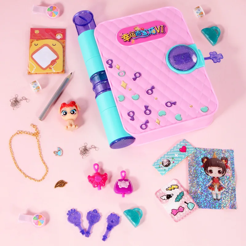 

Игры в дом Lucky Treasure Box-Girl Surprise слепая коробка с музыкой, пагодой, снос ювелирных изделий «сделай сам», волшебная книга, детские игрушки