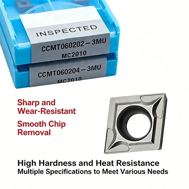 CCMT060204 CCMT060208 CCMT09T304 CCMT09T308 Metal‑Ceramic Inserts Boring Turning Inserts For Steel Machining