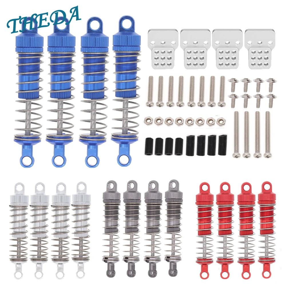 Metal Shock Absorber Oil Pressure Dampers with Mounting for MN D90 MN-90 MN99S WPL C14 C24 C34 RC Car Upgrade Parts Accessories