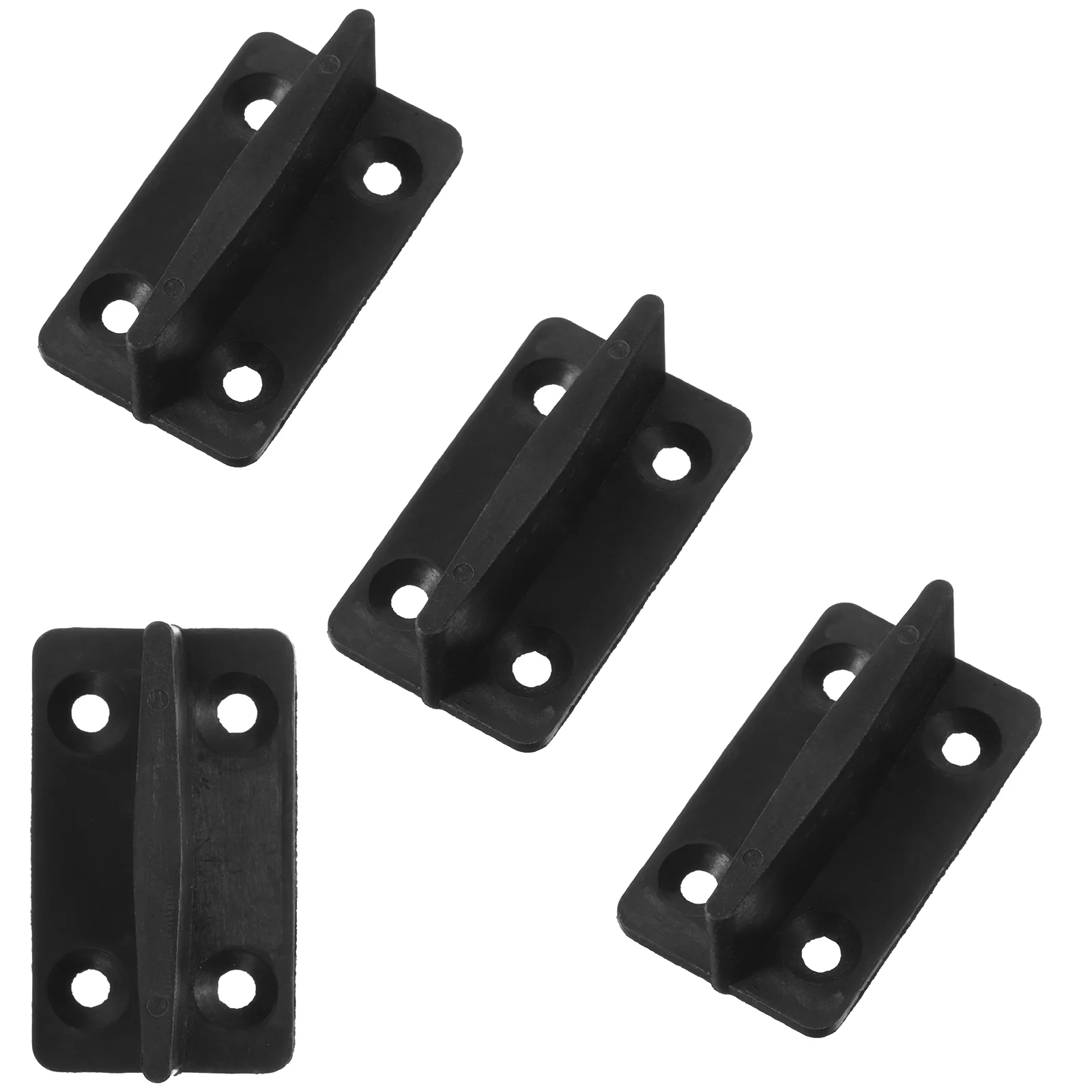 Polia posicionador para deslizante porta do celeiro, rolamento guias Mount, guia piso inferior, 4 PCs