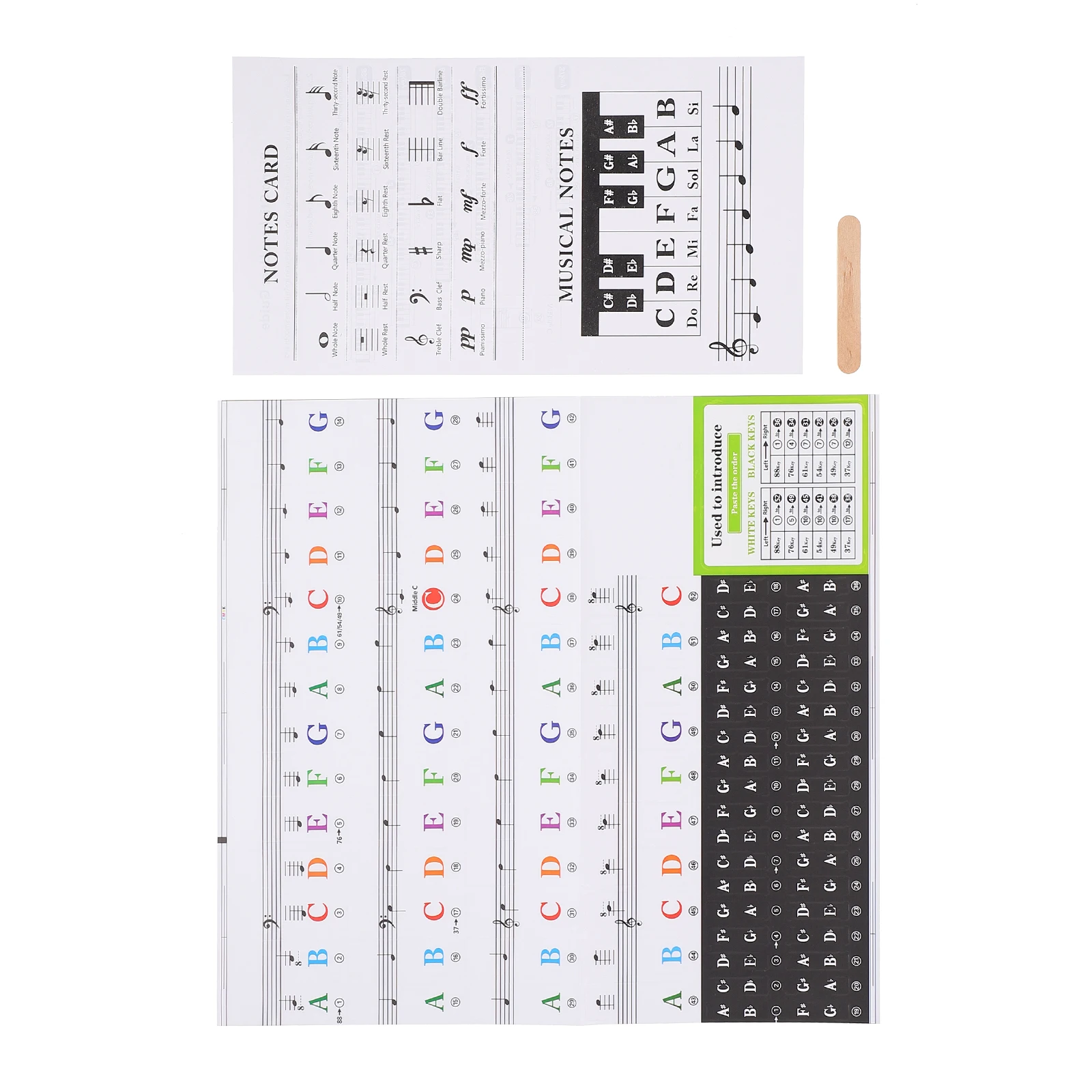 

Piano Stickers Decal Accessories Label for Beginner Keyboards Electronic Kids Decals