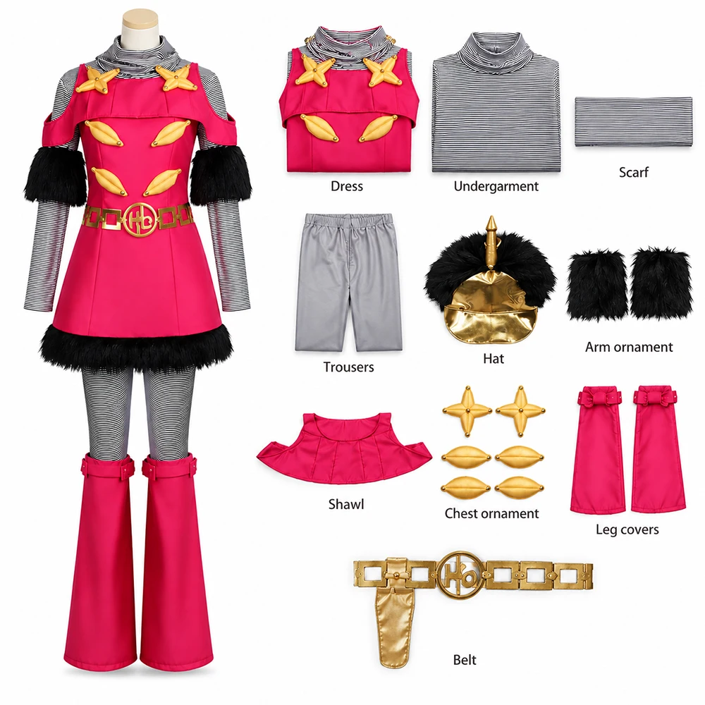 JoJo’s Bizarre Adventure Steel Ball Run Hot Pants Cosplay Costume Dress Outfit Hat Belt Scarf  Anime Halloween Carnival Costume view 5