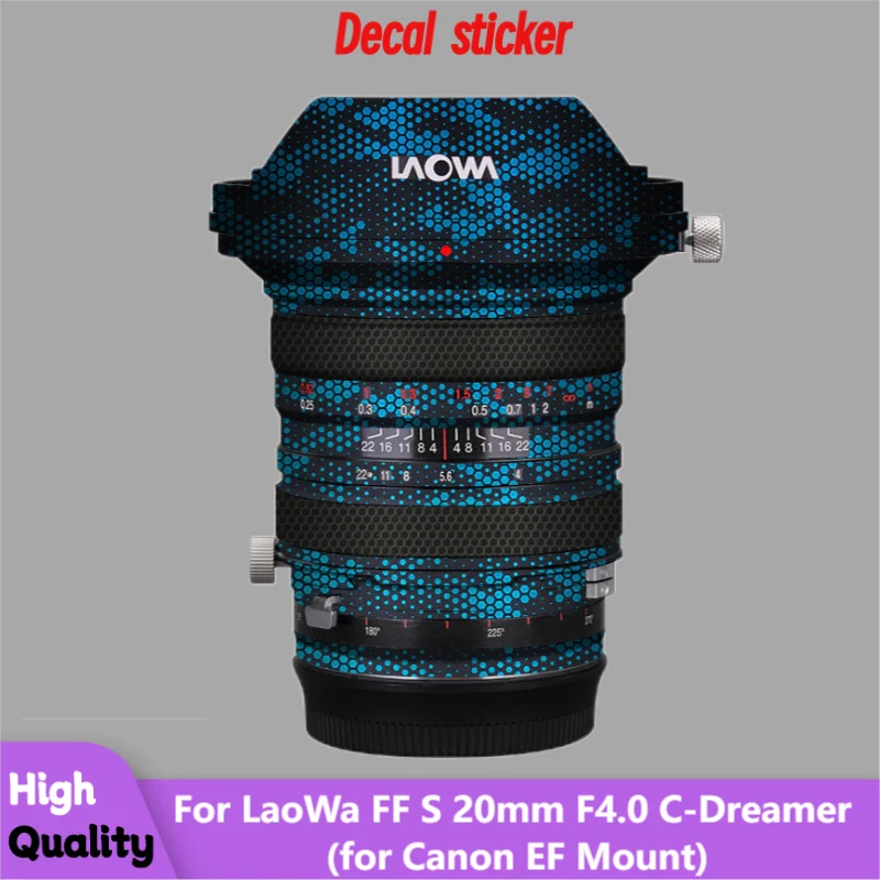 For LaoWa FF S 20mm F4.0 C-Dreamer for Canon EF Mount Lens Sticker Protective Skin Decal Film Anti-Scratch Protector Coat