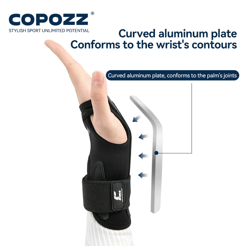 COPOZZ Impact Resistant Ski Wrist Support Gear Snowboard Hand Protection Roller Palm Pad Protector Skating Sport Guard Men Women