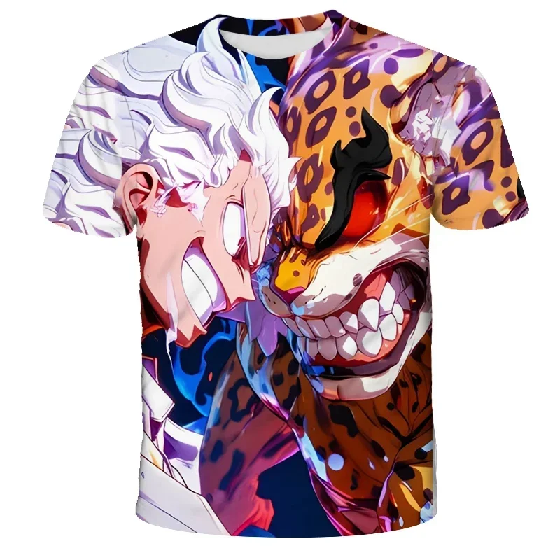 جديد الصيف تي شيرت الاطفال أنيمي قطعة واحدة لوفي الأولاد ملابس الاطفال الفتيان تي شيرت الاطفال الصيف قصيرة الأكمام بلايز كول تي شيرت