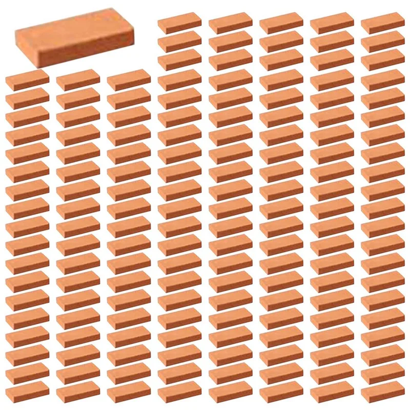 1750 Pieces Mini Bricks For Landscaping Miniature Bricks Brick Wall Small Bricks For Dollhouse Garden Parts,1/35 Scale