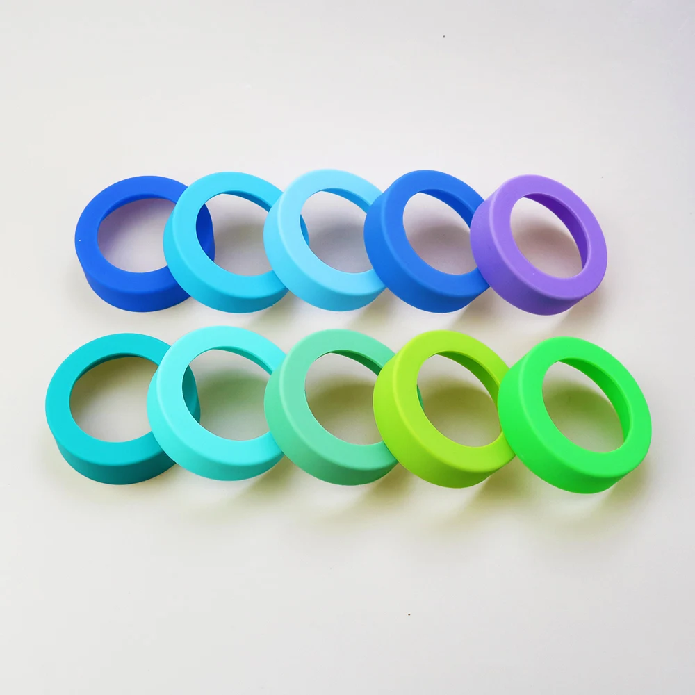 28 Warna 6.5CM Tatakan Gelas Silikon Penutup Bawah Cup Bawah Ring Coaster Sleeve Sheath Awet 65MM Penutup Bawah