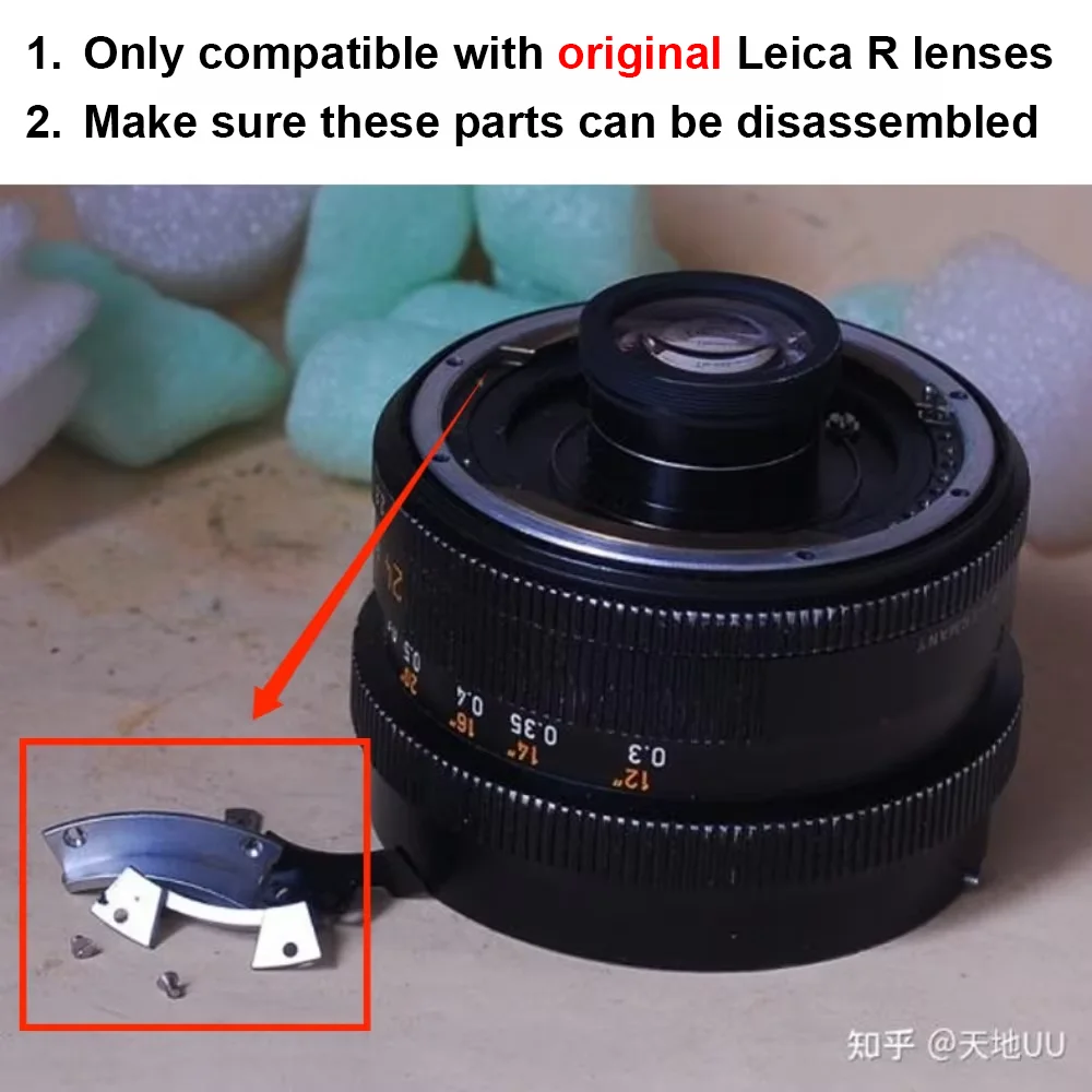 Anel adaptador de montagem LR-Nik F LR-AI prata para converter lente de montagem Leica R original para montagem Nikon F para câmeras DSLR Nikon