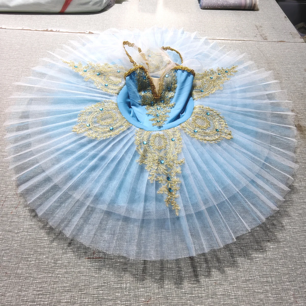 Blauer Ballett Tutu Rock Schwan See Tanz Kostüm Pfannkuchen Mädchen klassisches Ballett Tutu Trikot Ballett Kleid für Kinder