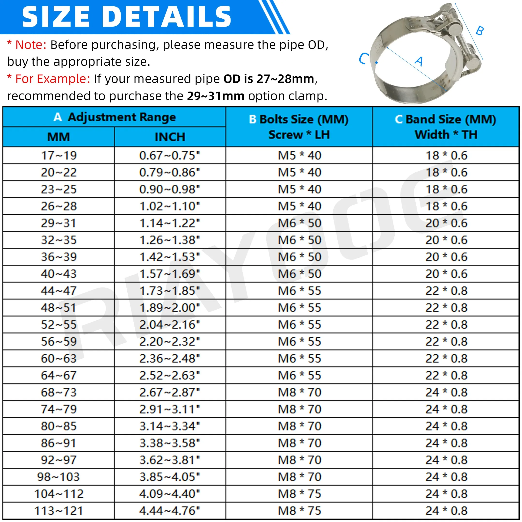 Collier de serrage réglable en - T-Bolt Hose Clamps Stainless Steel Turbo avis et prix