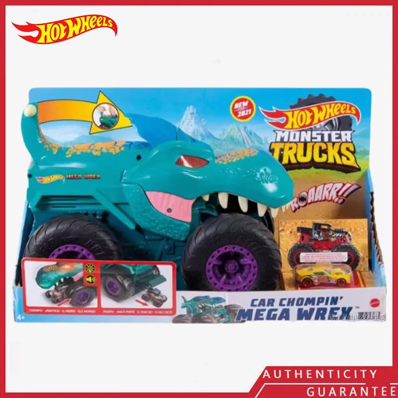 [In stock] HOT WHEELS Original GYL13 CAR CHOMPIN MEGA WREX Wild Bigfoot Invincible Beast Finished Car Goods Model Toy