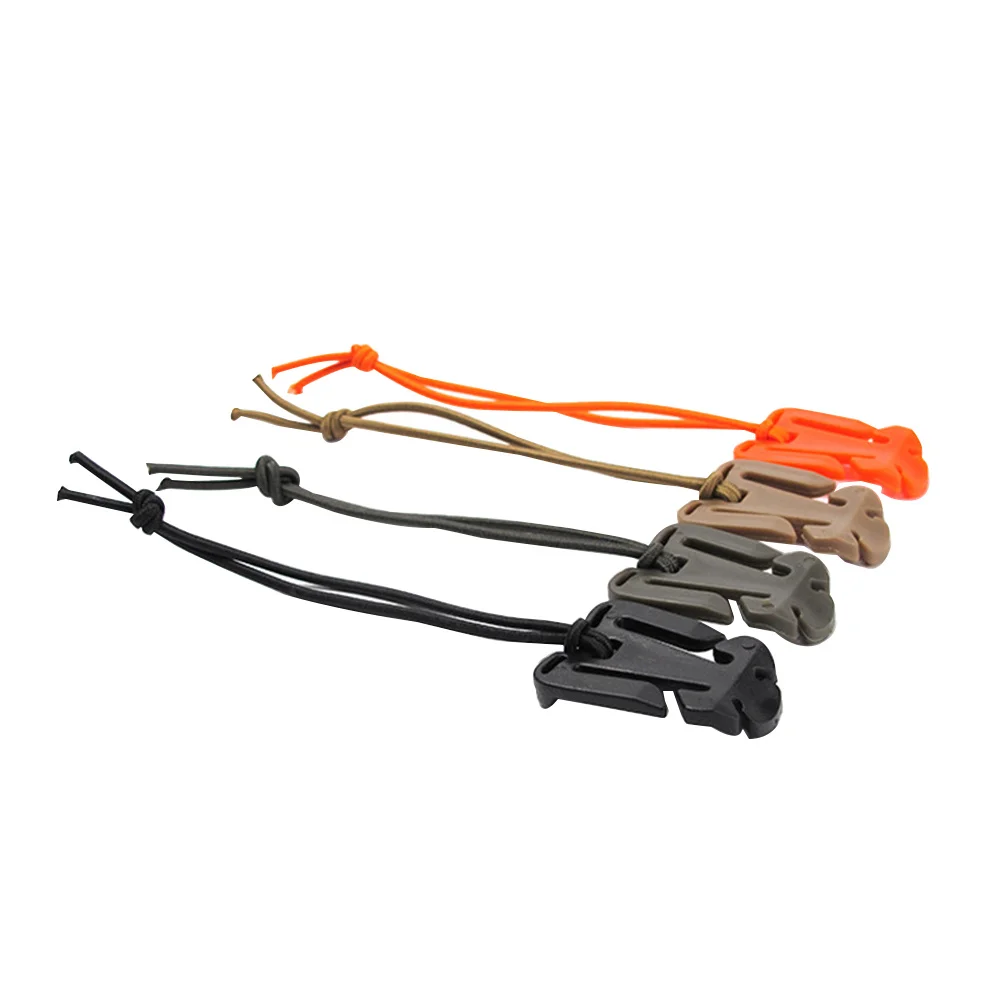 

20pcs Elastic Rope Clip Durable Tactical Attachments For Backpack Webbing Camping Hiking Hunting Gear Accessories Black