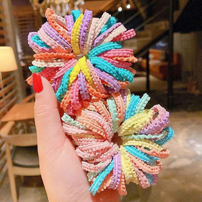 50 قطعة من ربطات الشعر بلون الحلوى للفتيات، رباط شعر مرن للأطفال، ربطات شعر مريحة وعصرية، إكسسوارات للأطفال