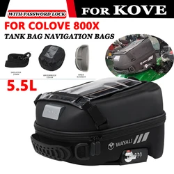 For Colove 800X KOVE 800X 800 X 2023 2024 Motorcycle Accessories 5.5L Tank Bag Luggage Tanklock Storage Bag With Password Lock