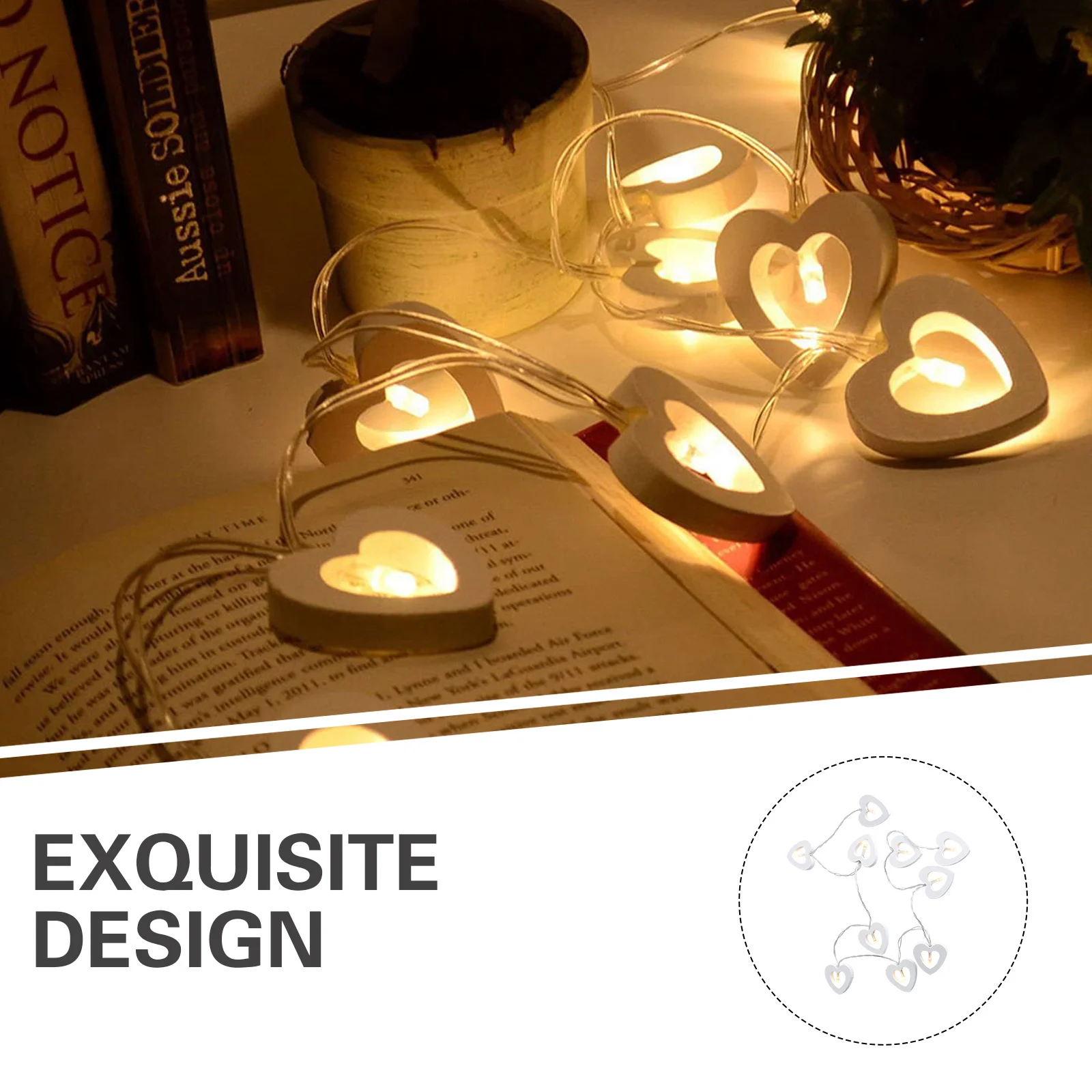 1Pcs Love Heart LED Lamp String Light Romantic Decorative Light for Wedding Party Festival Atmosphere String Lamp