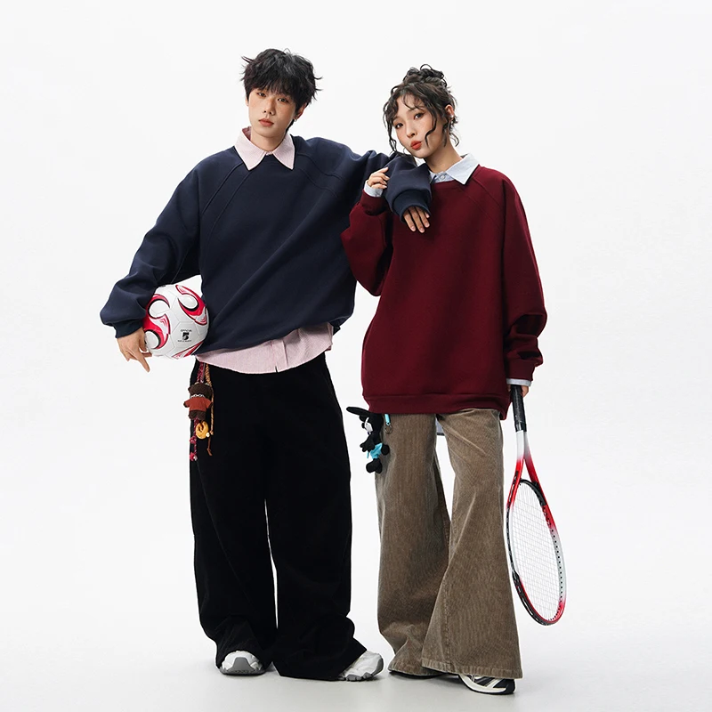 

Пара весенне-осенних модных тенденций на открытом воздухе, универсальная футболка для альпинизма, кемпинга, удобная простая модная свободная толстовка с капюшоном