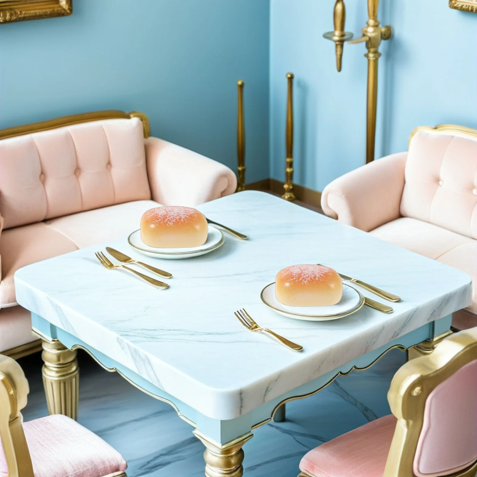 50 pçs mini pão decoração resina realista padaria pão para casa de bonecas decoração do bolo simulação adereços exibição alimentos em miniatura