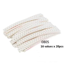 Free Shipping 0805 SMD Capacitor Assorted Kit ,16values*20pcs=320pcs 10PF-22UF Samples Kit