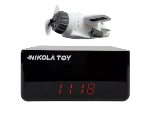 Ingenious Handmade New Floating Cute Aircraft Clock Desktop Ornament Black Technology Gift